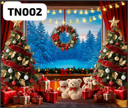 Telón Navideño para pared 2.5m x 2.1m impresos en alta resolución