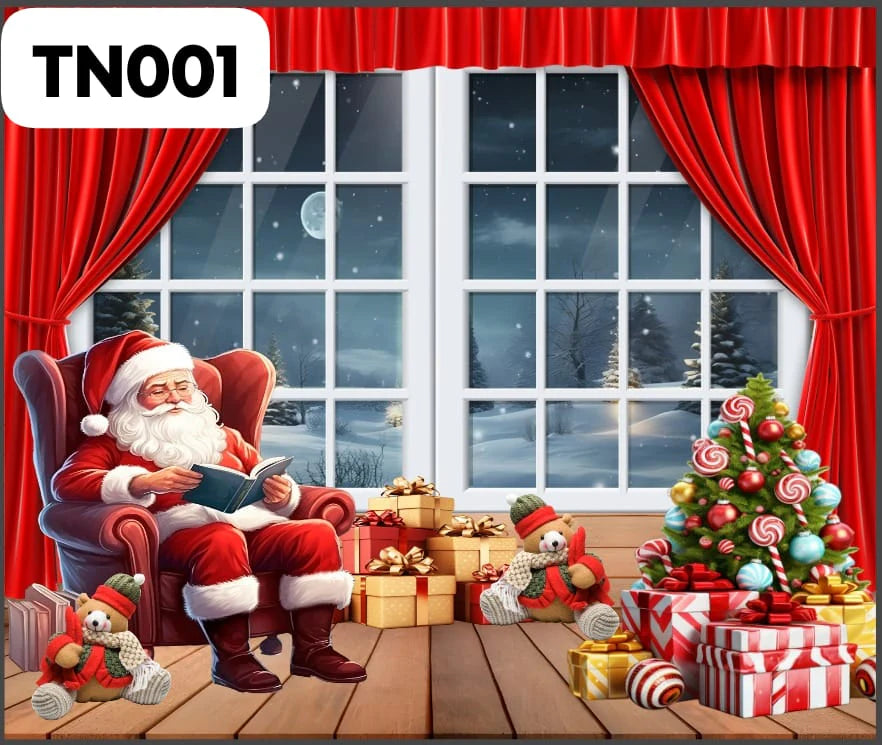 Telón Navideño para pared 2.5m x 2.1m impresos en alta resolución