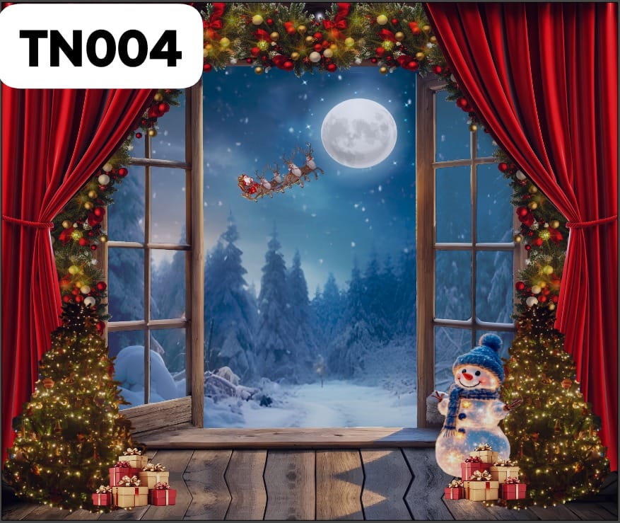 Telón Navideño para pared 2.5m x 2.1m impresos en alta resolución