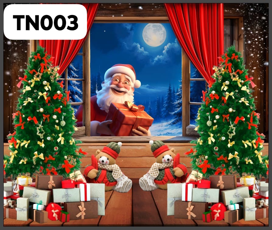 Telón Navideño para pared 2.5m x 2.1m impresos en alta resolución